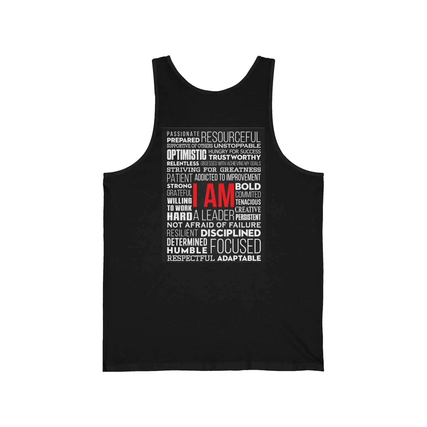 Tiger - Unisex Jersey Tank - I AM Powerful & Creative Inspirational Tiger