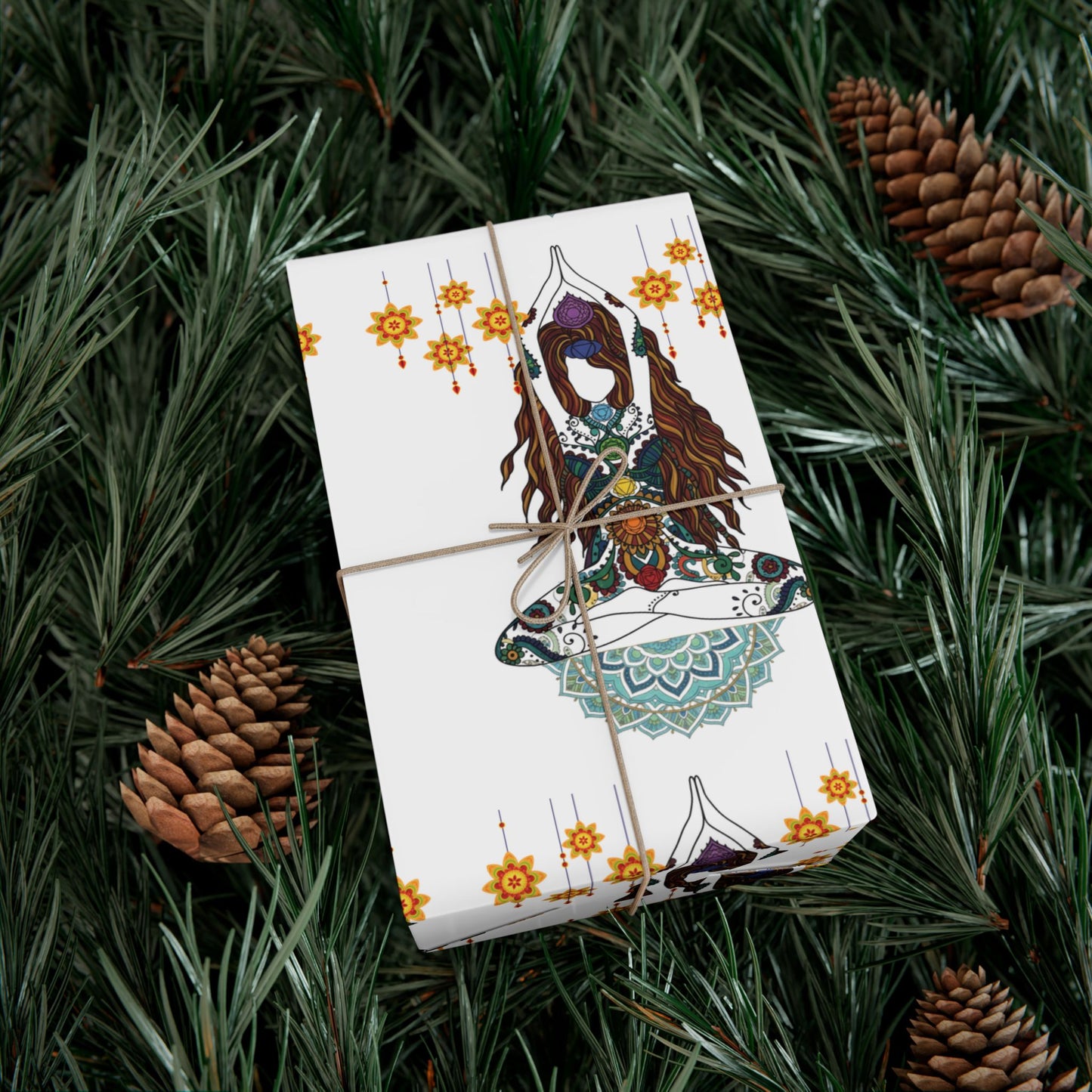 Yoga Goddess Meditation Lotus Mandala - Gift Wrapping Paper