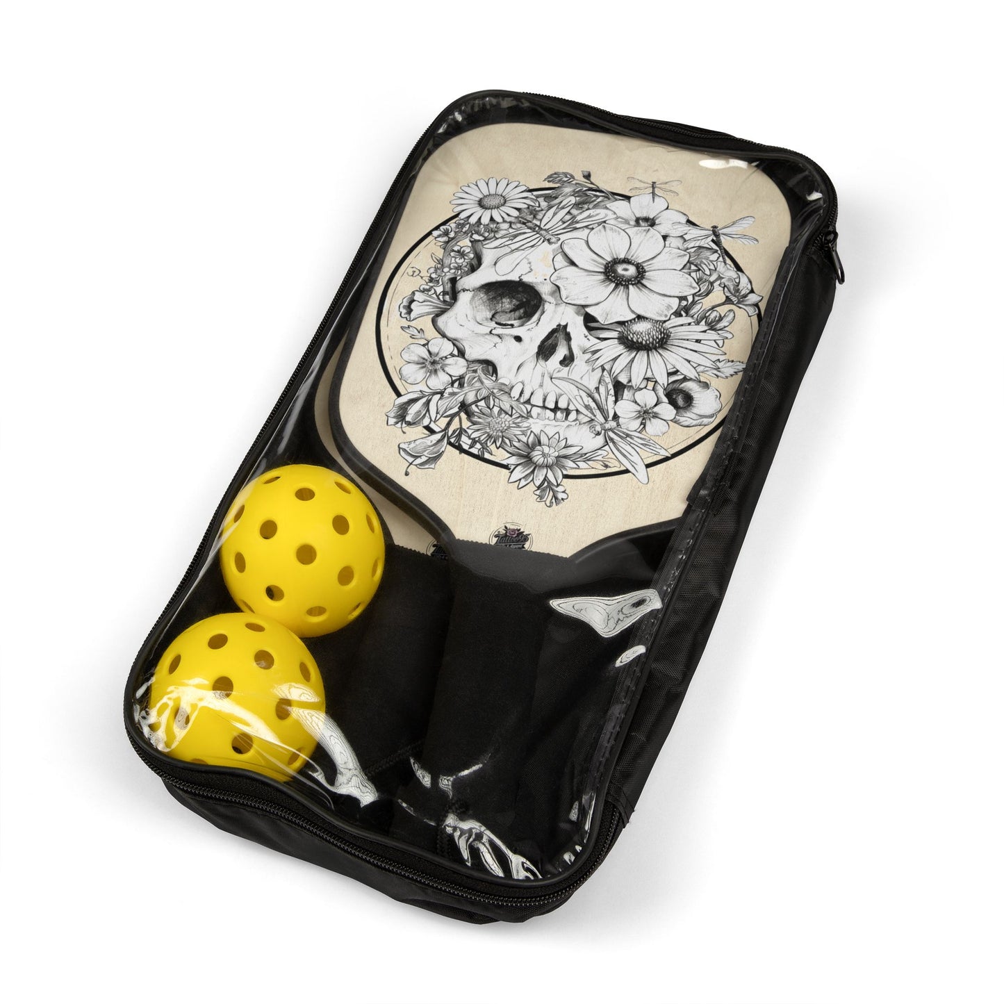Dragonfly & Floral Skull - Pickleball Kit