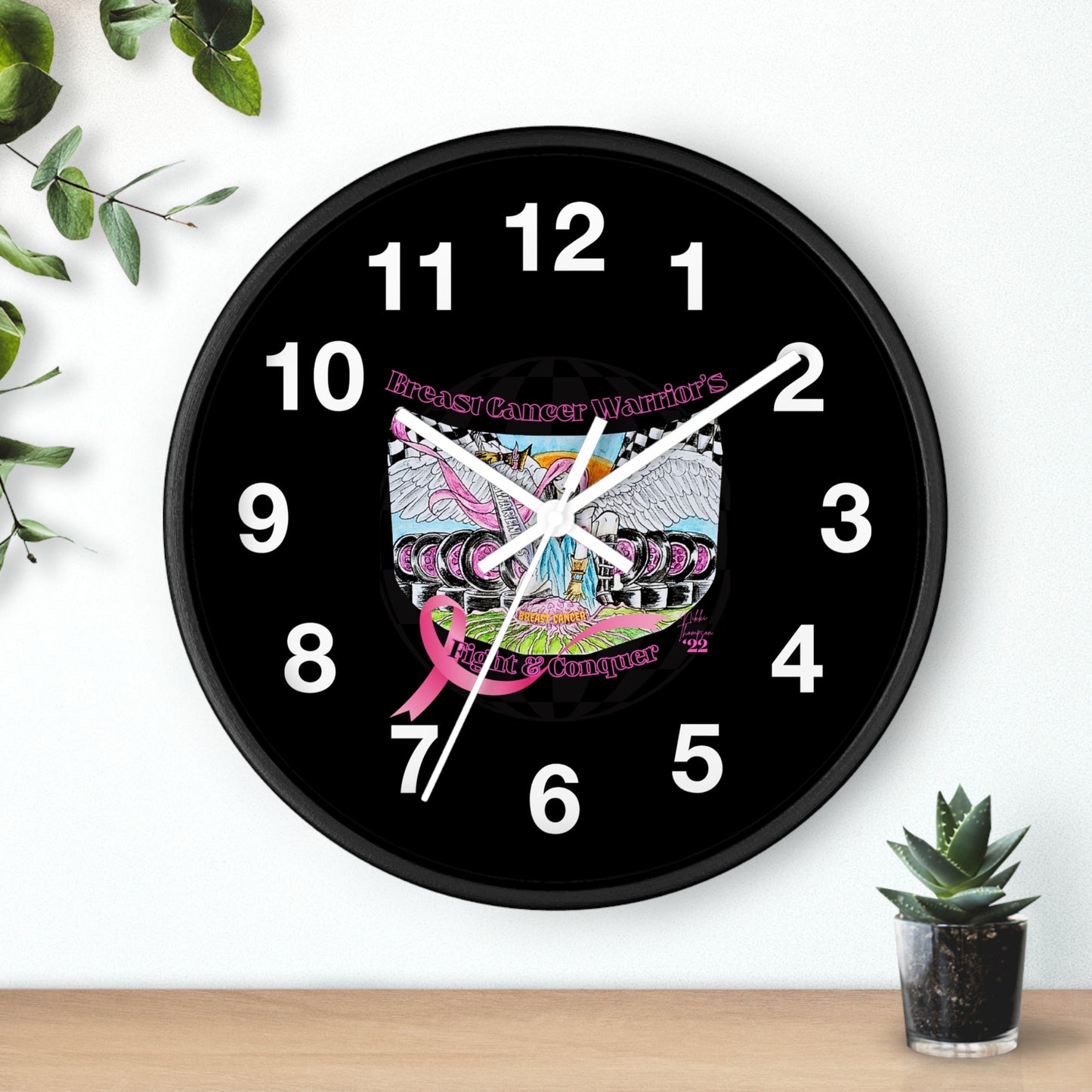 Nikki's Tattoo Studio Collection - Fight and Conquer Warrior Wall Clock — Charlotte Motor Speedway 2022 Commemorative