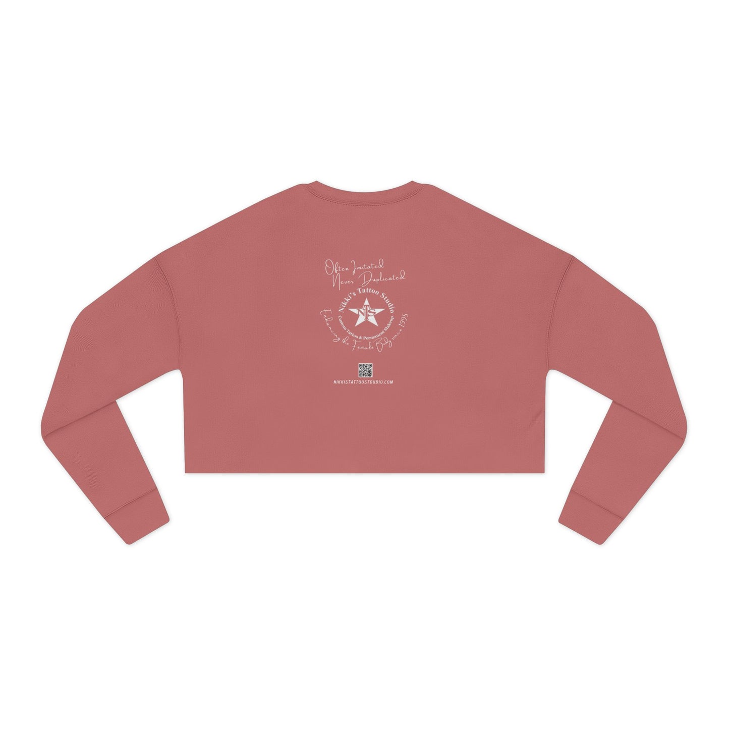 Nikki's Tattoo Studio Collection - Skull and Snake Logo - Women's Sweatshirt Cropped