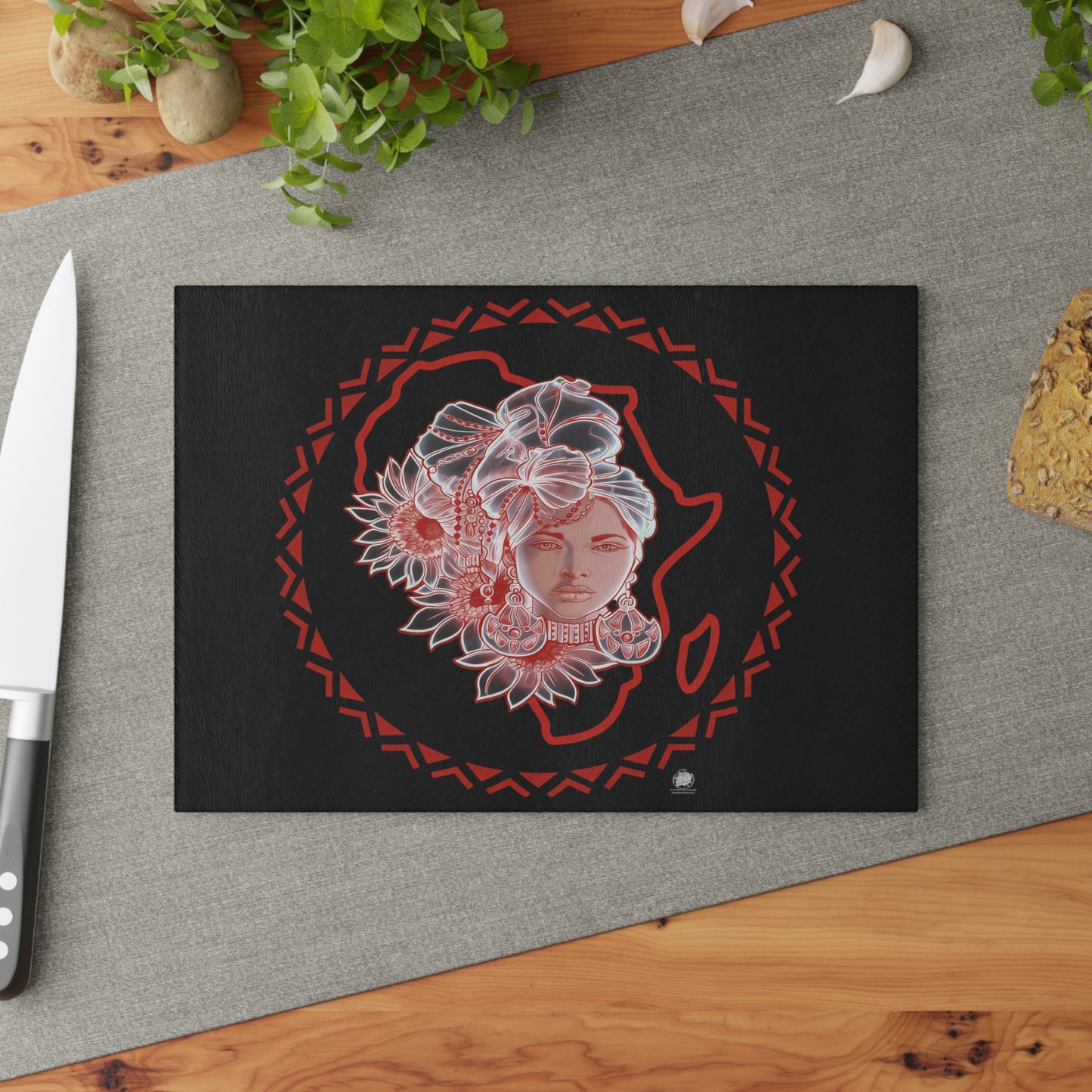 Gele Girl - Glass Cutting Board