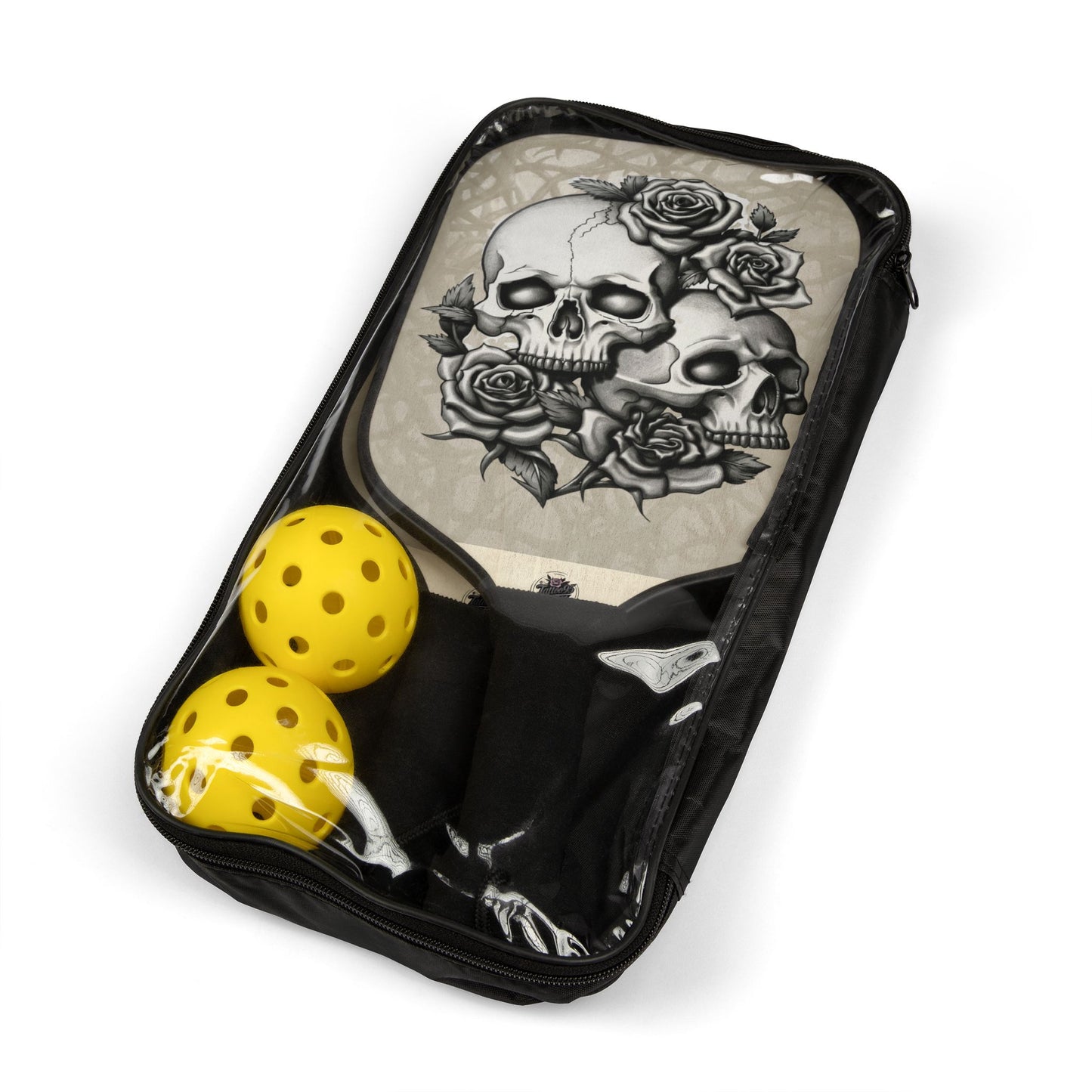 Skulls & Roses - Pickleball Kit — 2 Paddles, 2 Balls, 'Ready, Set, Play!'