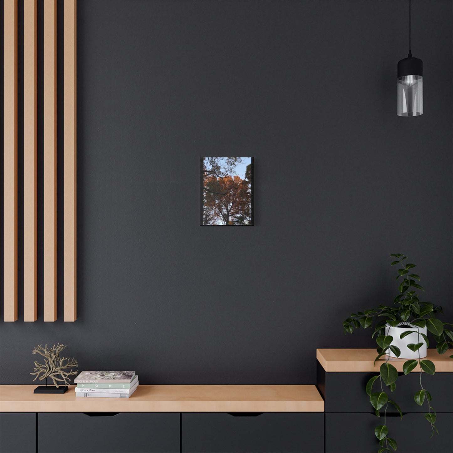 Wall Art - Fall Tree Photography- 11" x 14" Satin Canvas Stretched.