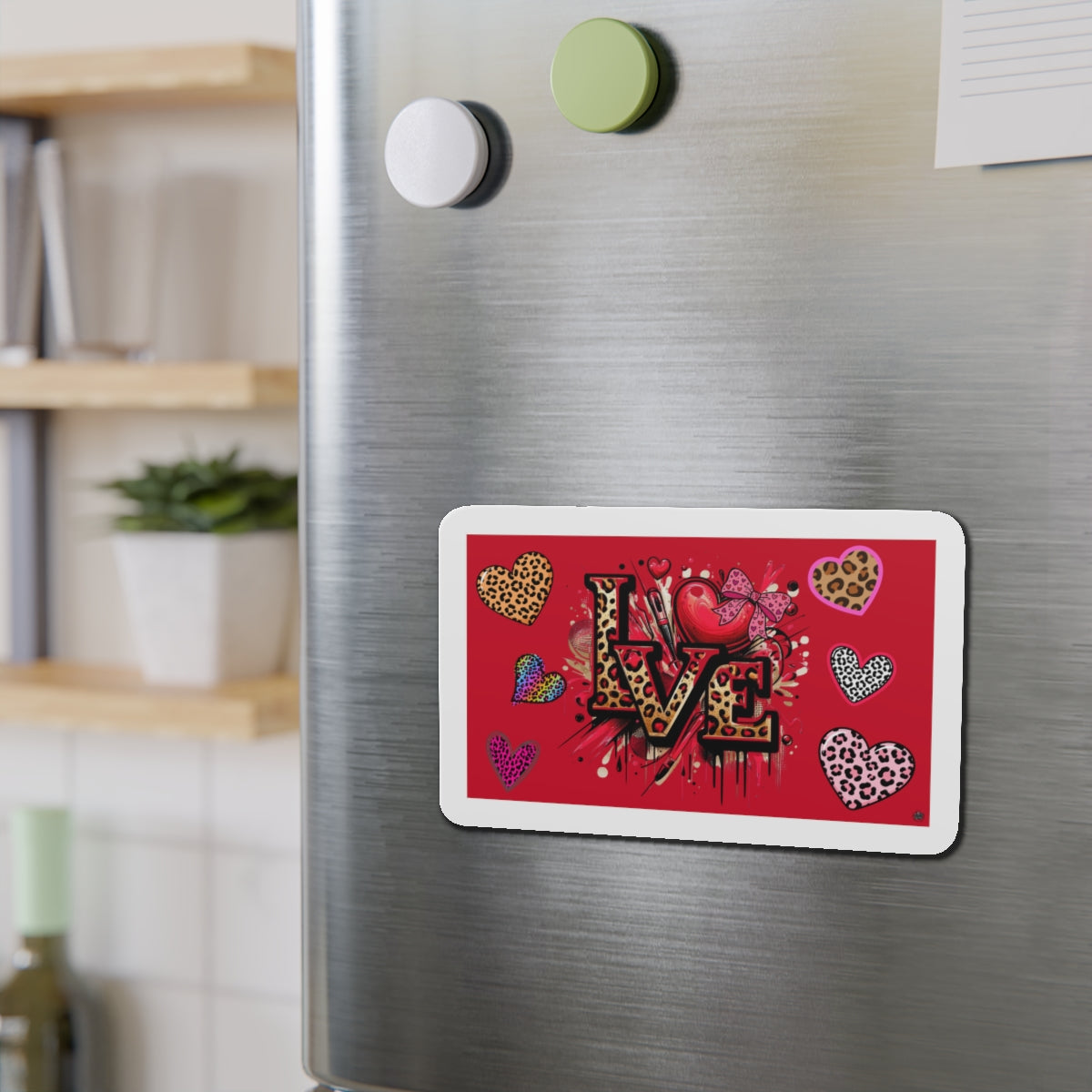 Love and Heart Tattoo Artwork - Die-Cut Magnet