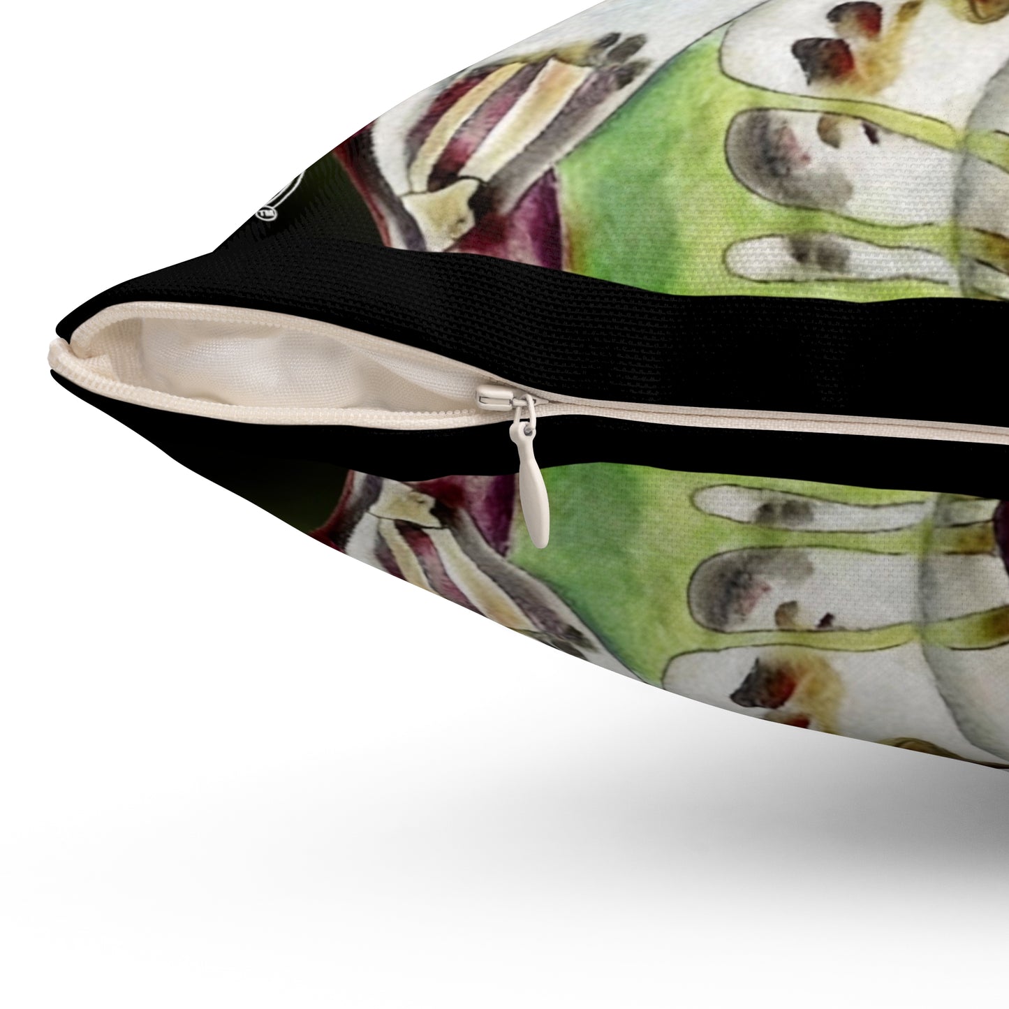 Zombie Lady Deadrah - Square Pillow, Home decor, Black Pillow