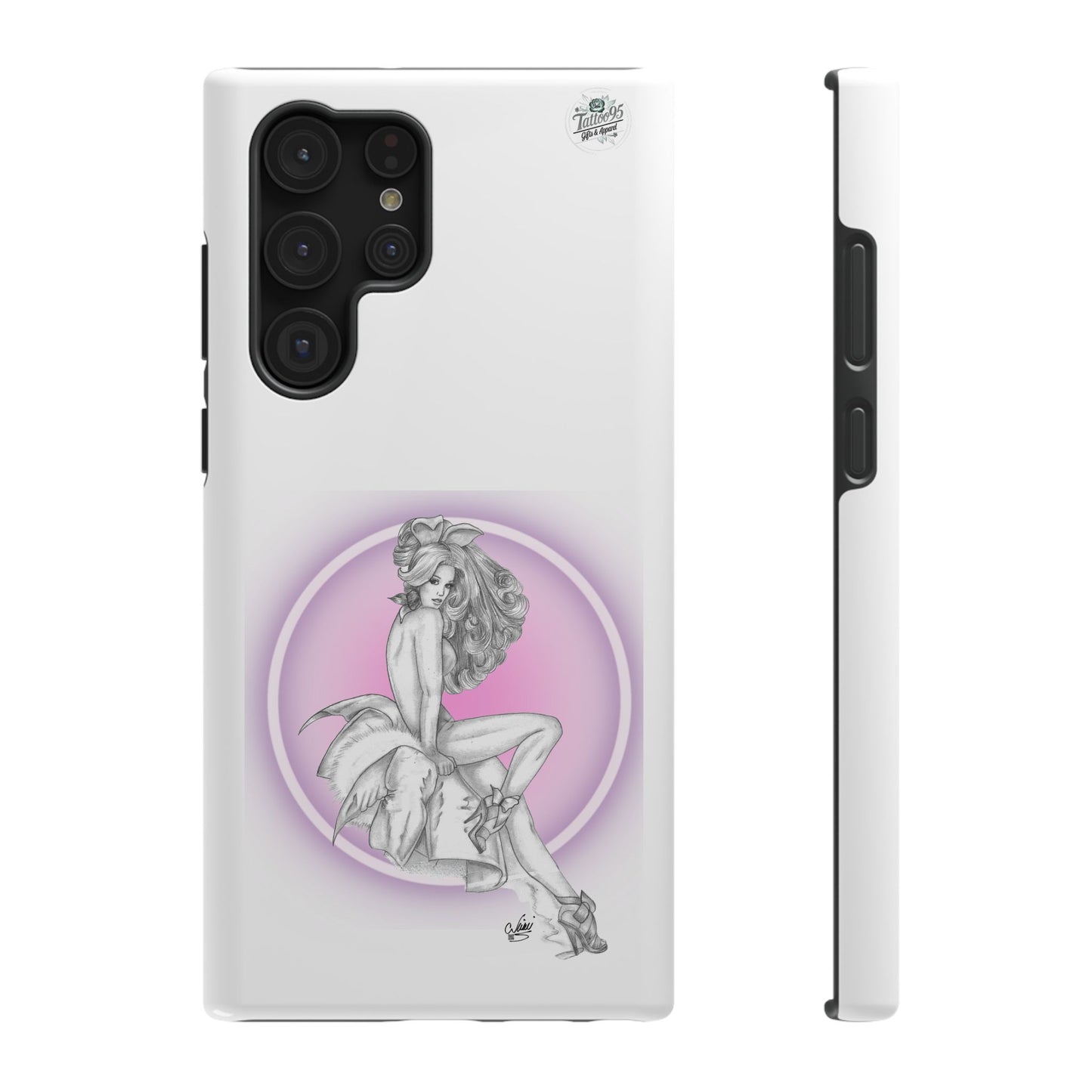 Pretty Bunny Vintage Artwork - Samsung Galaxy Phone Case