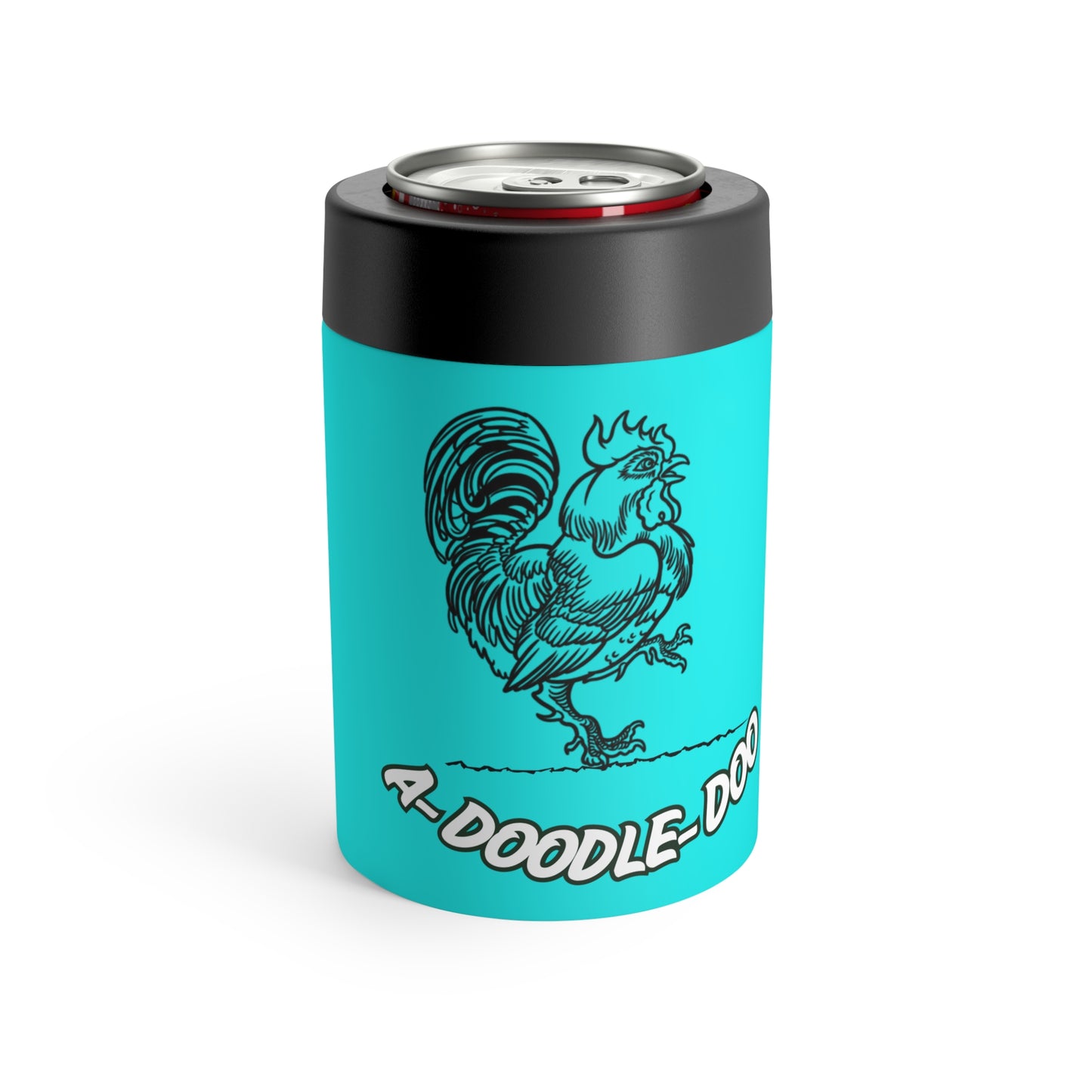 Rooster Tattoo 'A Doodle Doo' Stainless Steel 12oz Can Holder — Insulated Cooler