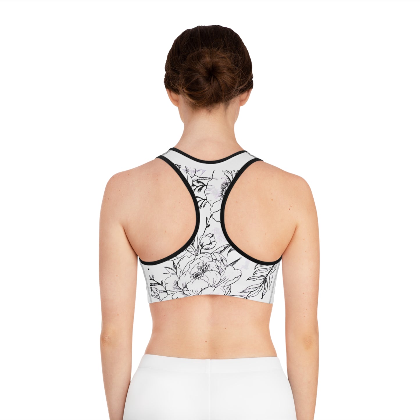Peonies Tattoo Artwork - Sports Bra