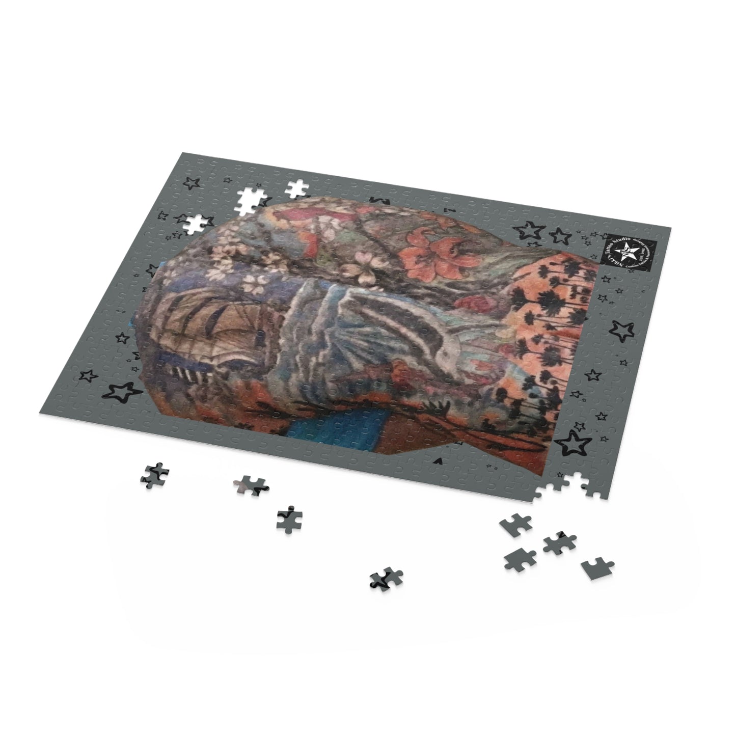 Nikki's Tattoo Studio Collection - Puzzle Game: Back Tattoo SIZES: 14" x 11", 10" x 8" or 16" x 20"