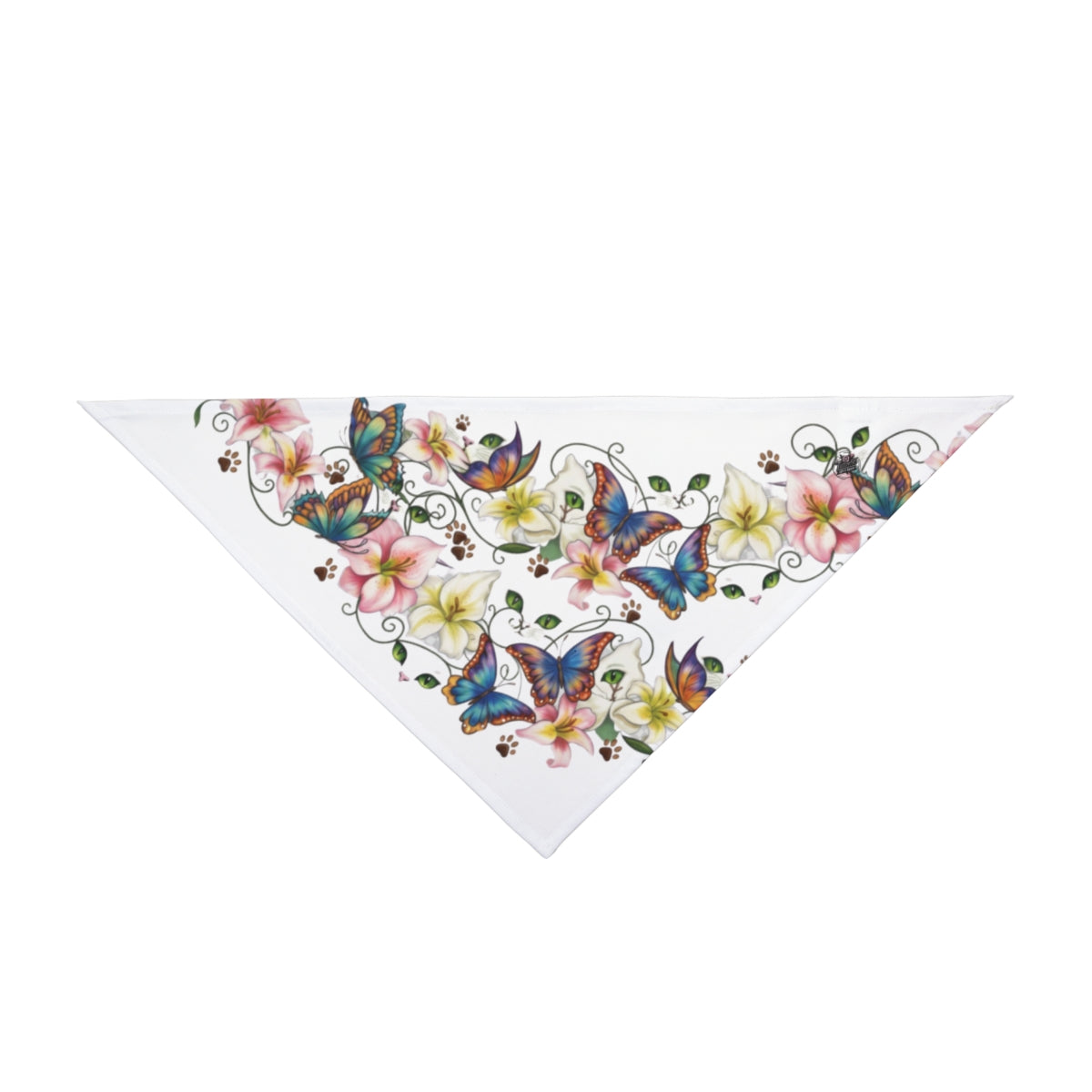 Butterfly Floral Pet Bandana — Colorful Spring Comfort for Dogs & Cats