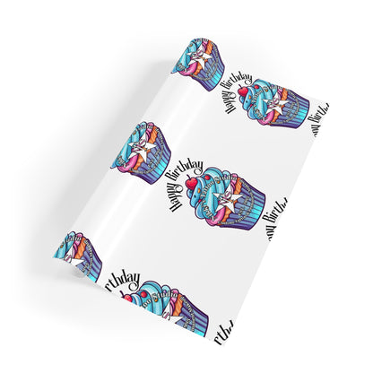 Nikki's Tattoo Studio Collection - Gift Wrapping - HAPPY BIRTHDAY Cupcake