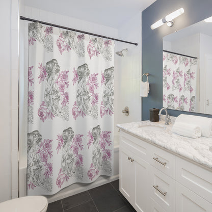 Flowing Geisha Tattoo Artwork - Shower Curtain