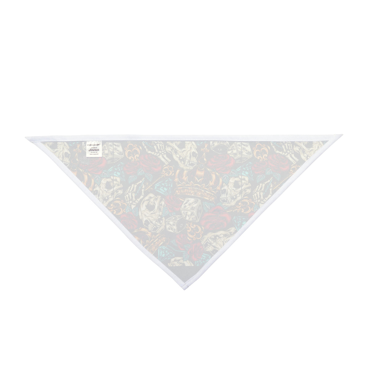 Skull & Roses Crown Pet Bandana — Edgy Rocker Dog Scarf