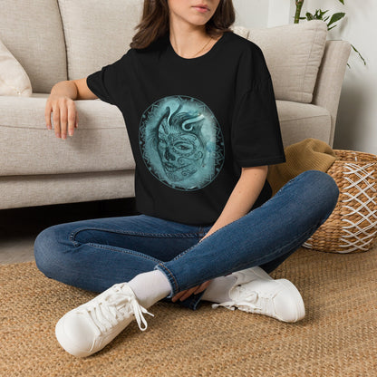 Beautiful Face Tattoo Art - Gildan Black T-Shirt — Artistic Portrait Graphic Tee