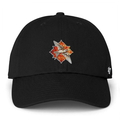 Swallow Bird Embroidered Baseball Cap — Casual Script Hat for Everyday Wear