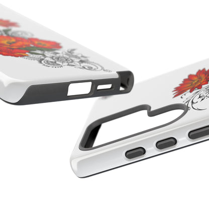 Floral Red Poppy - Tough Galaxy Phone Case Series S10-S25 Series
