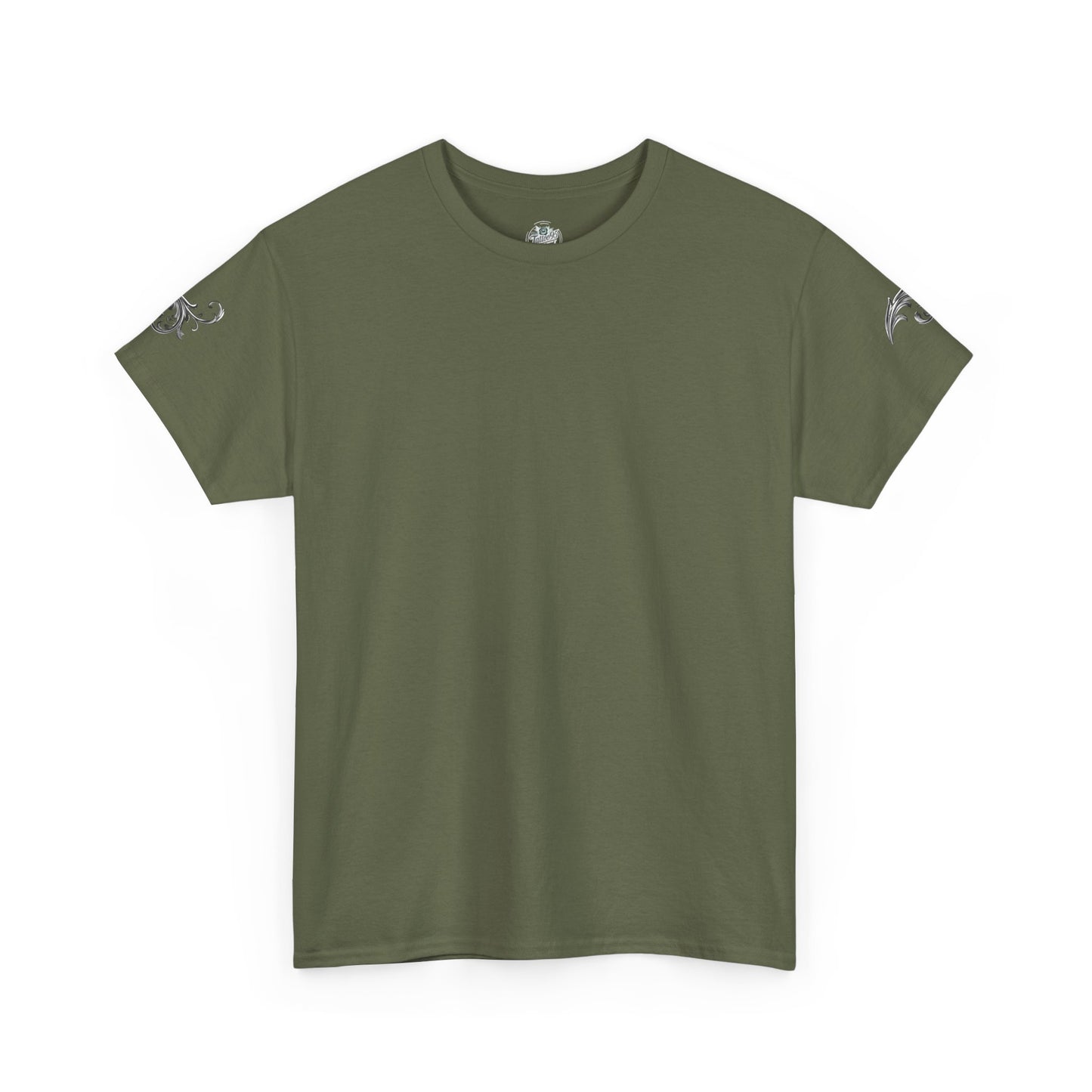 Skulls Filigree - Military Green T-Shirt