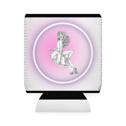 Pretty Bunny Vintage Artwork - Can Cooler Sleeve