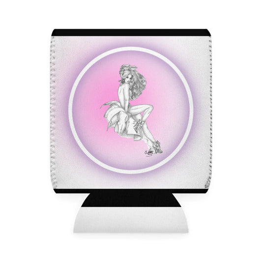 Pretty Bunny Vintage Artwork - Can Cooler Sleeve