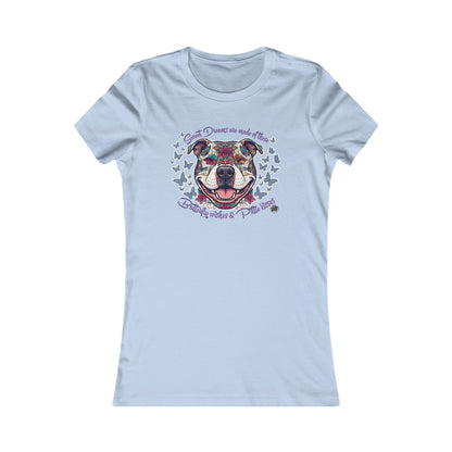 Butterfly Wishes & Pittie Kisses Artwork - TShirt - Ladies Tee