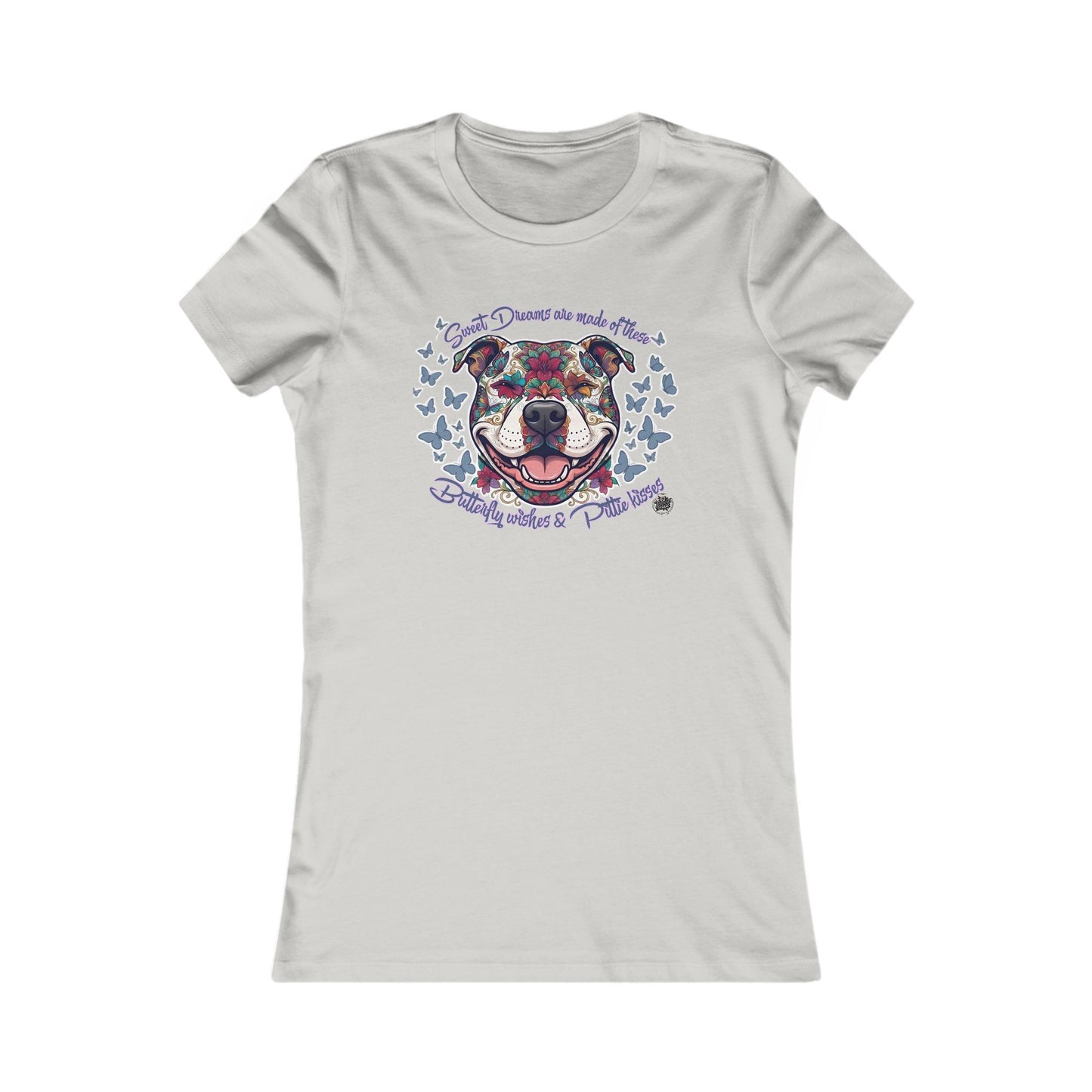 Butterfly Wishes & Pittie Kisses Artwork - TShirt - Ladies Tee