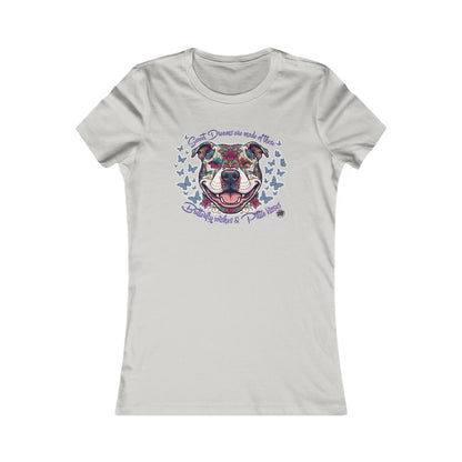 Butterfly Wishes & Pittie Kisses Artwork - TShirt - Ladies Tee