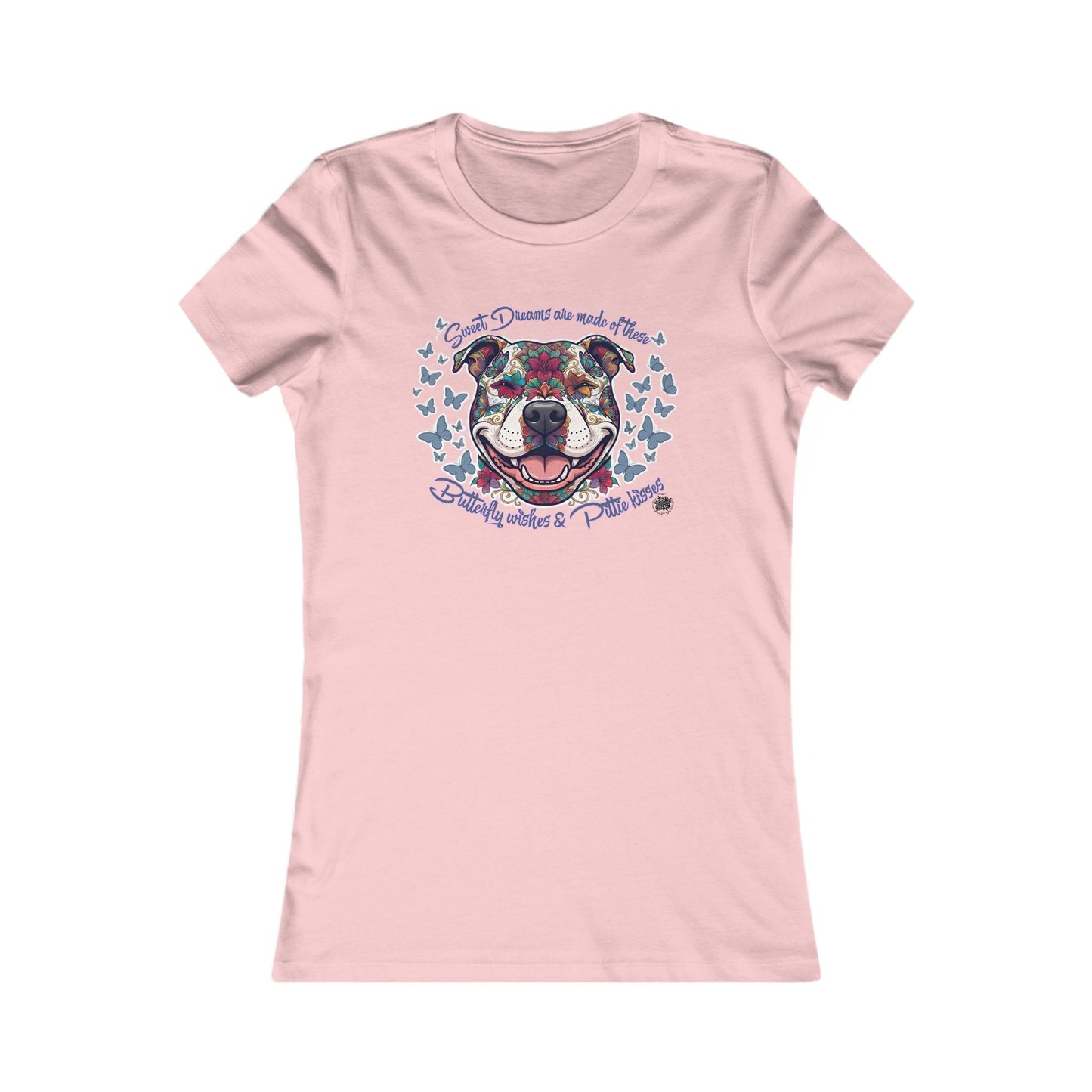Butterfly Wishes & Pittie Kisses Artwork - TShirt - Ladies Tee