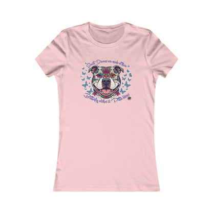 Butterfly Wishes & Pittie Kisses Artwork - TShirt - Ladies Tee