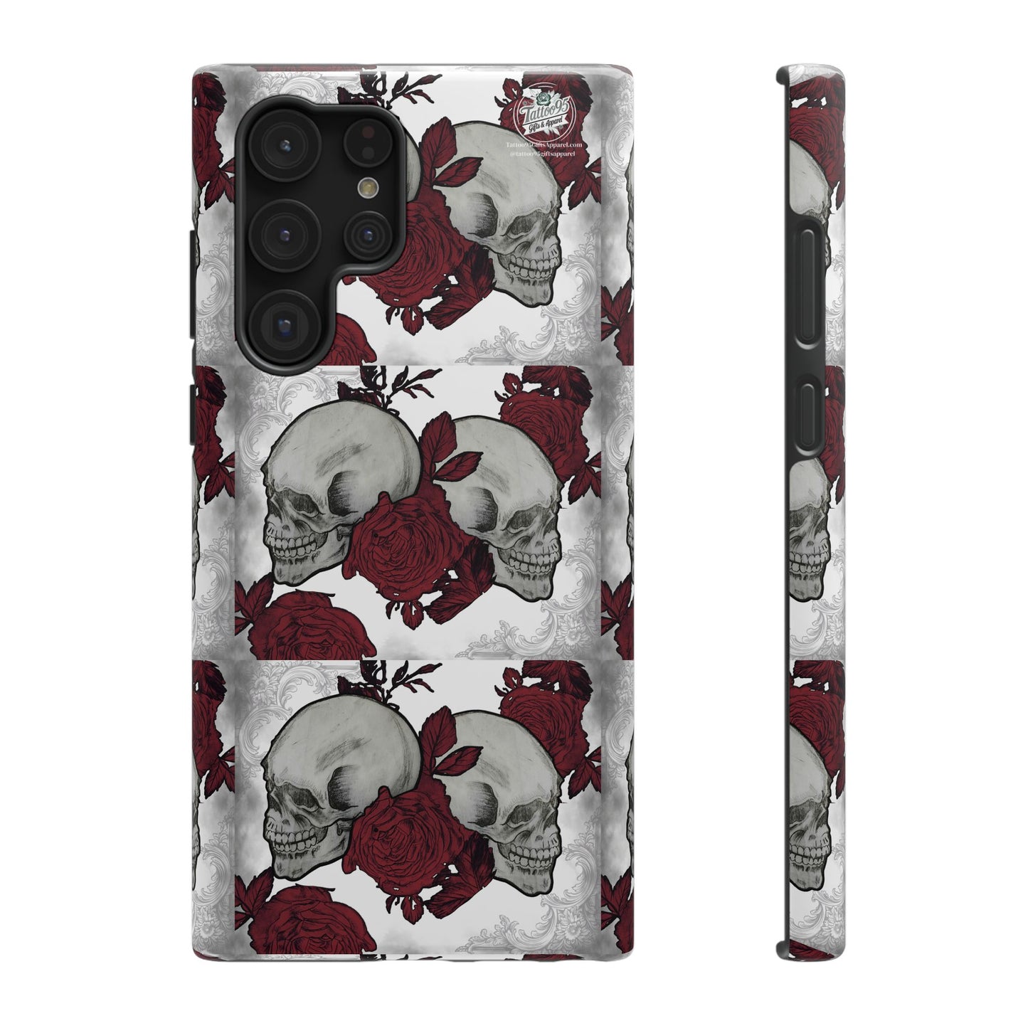 Skulls and Roses Tattoo Art - Samsung Galaxy Phone Case