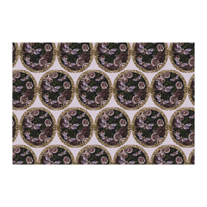 Combed Cotton Fabric Yard – Purple Moths (54" x 36")