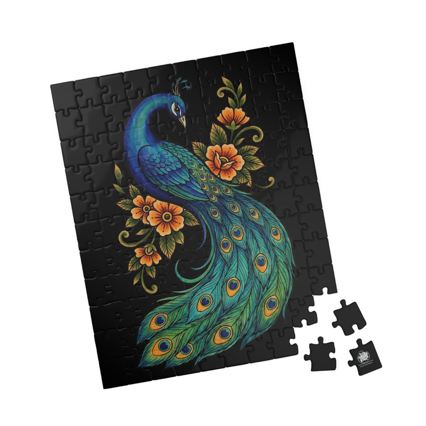 Floral Peacock - Puzzles, 110 pieces, 252 pieces, 520 pieces, 1014 pieces