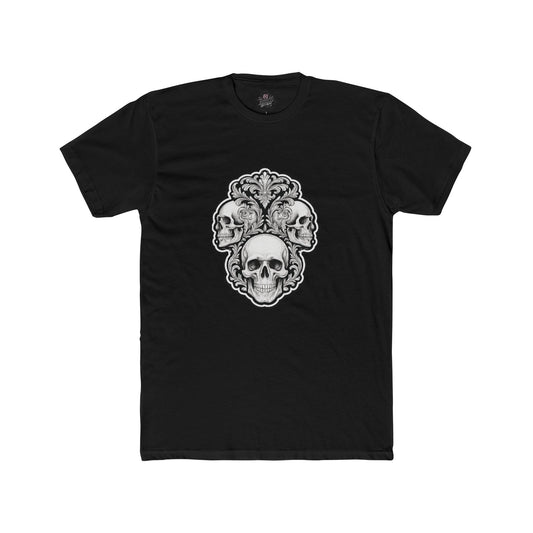 Skulls Filigree Crew Tee — Unisex Cotton Skull Filigree T-Shirt