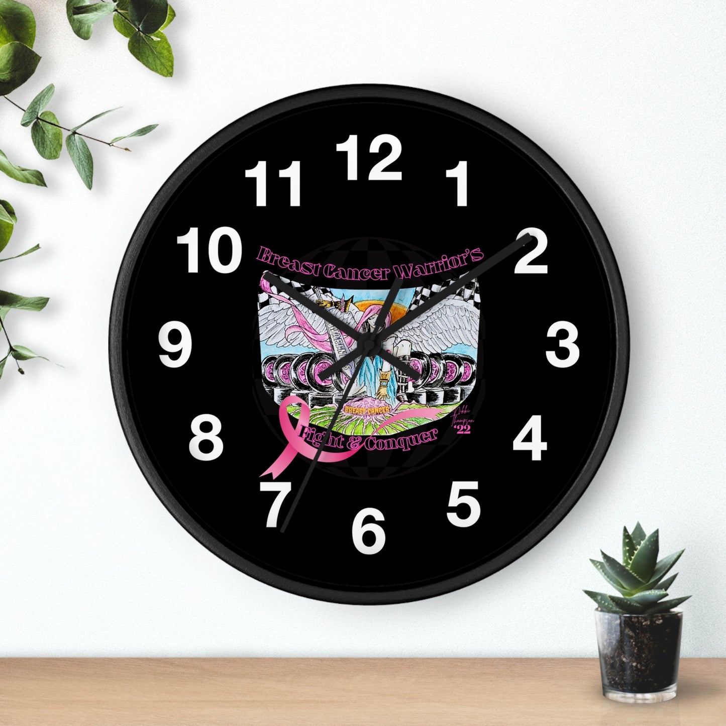 Nikki's Tattoo Studio Collection - Fight and Conquer Warrior Wall Clock — Charlotte Motor Speedway 2022 Commemorative