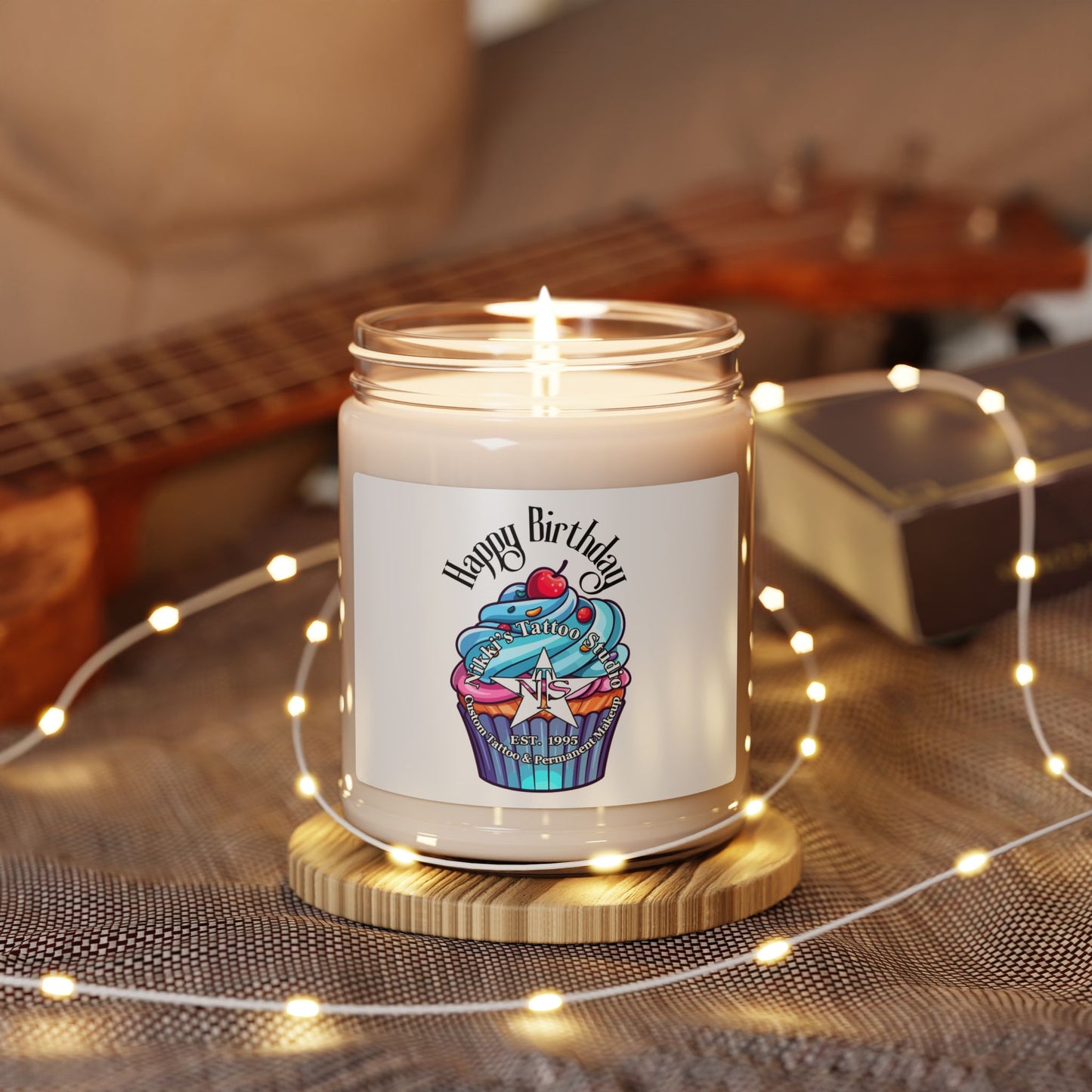 Nikki's Tattoo Studio Collection - HAPPY BIRTHDAY Scented Soy Candle 9oz
