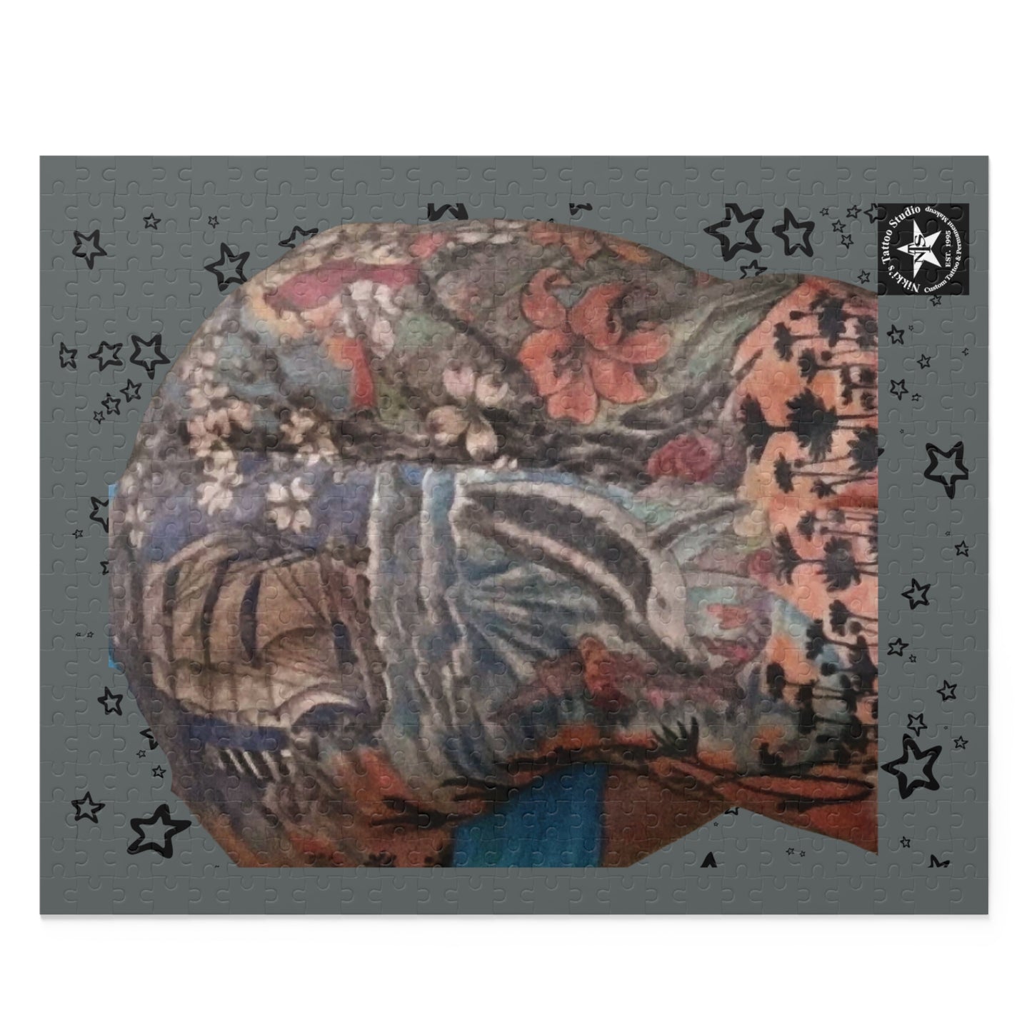 Nikki's Tattoo Studio Collection - Puzzle Game:  Back Tattoo SIZES: 14" x 11", 10" x 8" or 16" x 20"