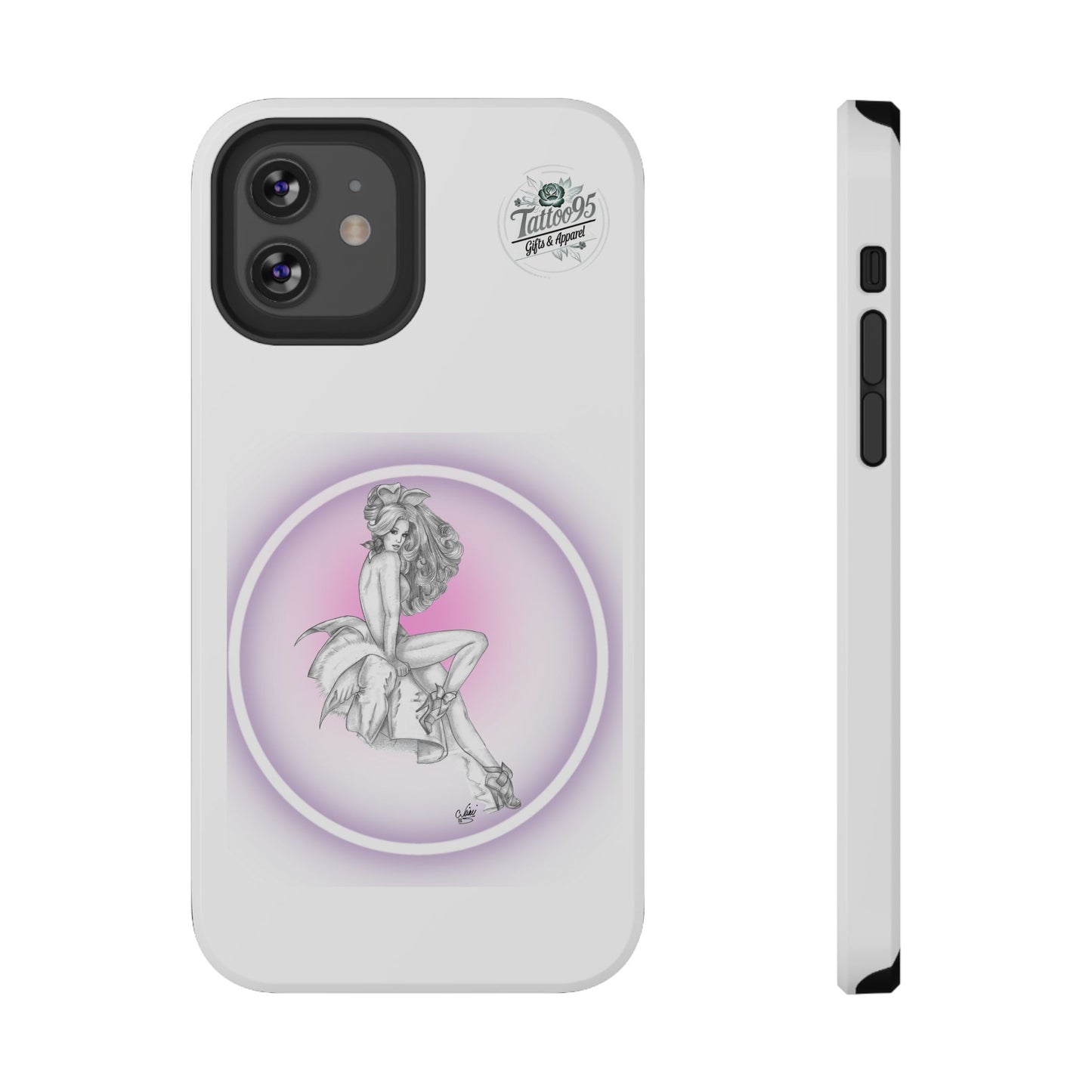 Pretty Bunny Vintage Artwork - iPhone Case
