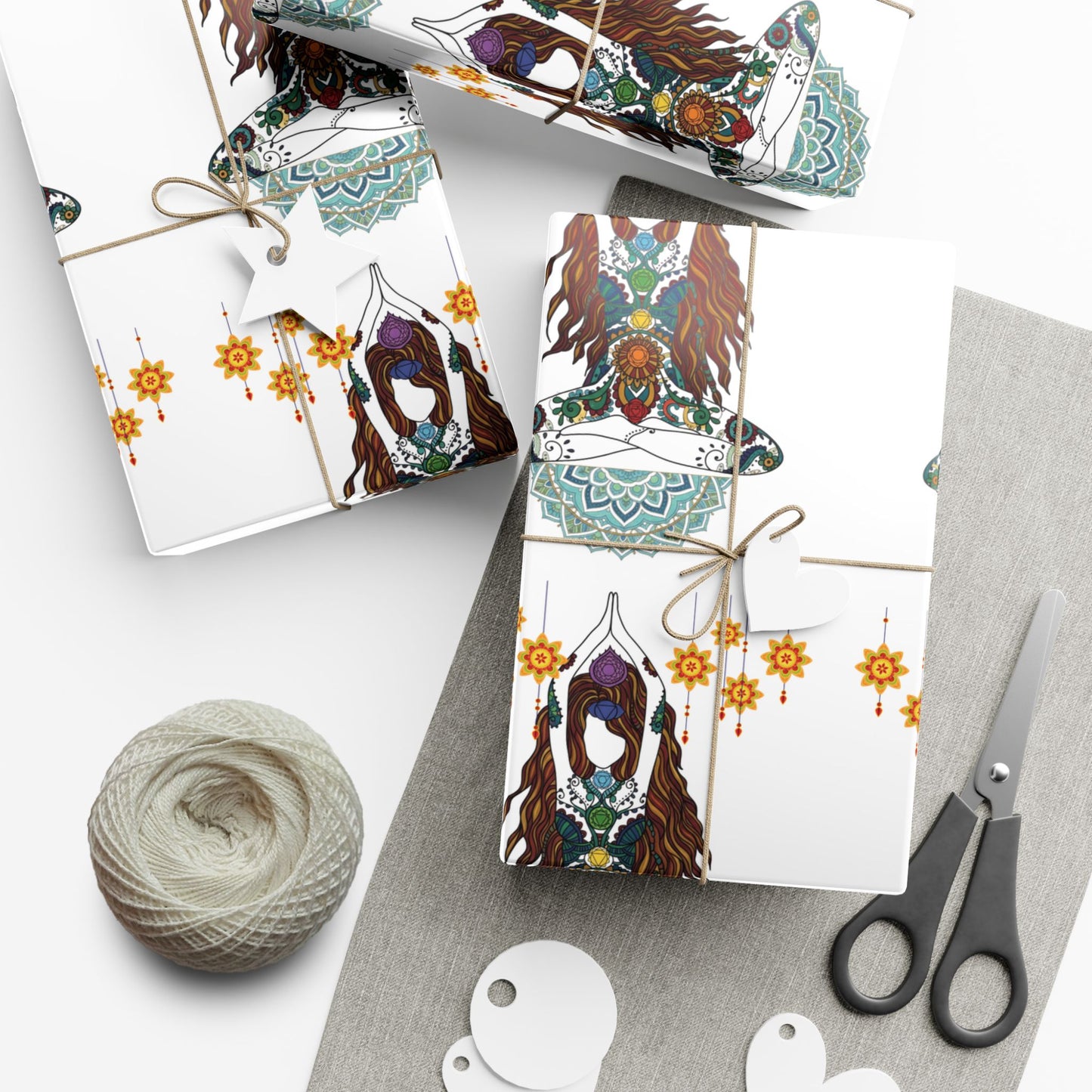 Yoga Goddess Meditation Lotus Mandala - Gift Wrapping Paper