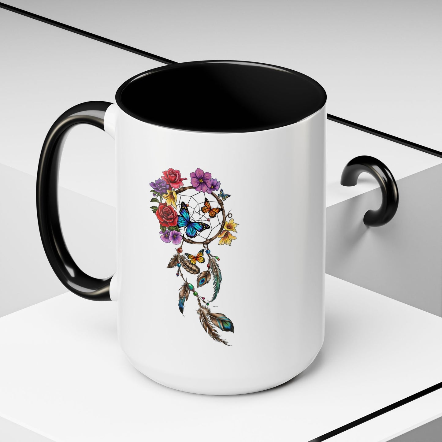 Dreamcatcher & Butterflies - Mug, 11oz and 15oz - Coffee, Tea or Hot Chocolate