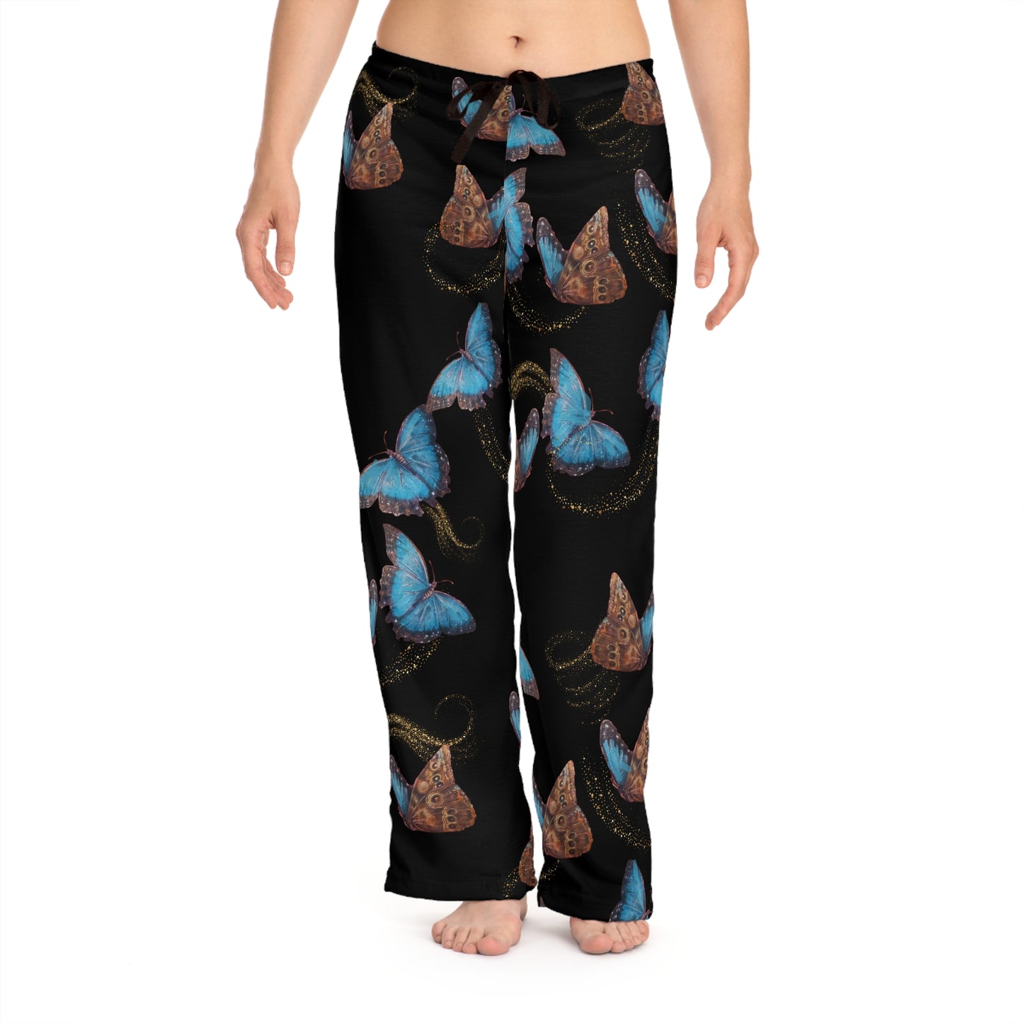 Blue Morphis Butterfly  Tattoo Art - Pajama Pants