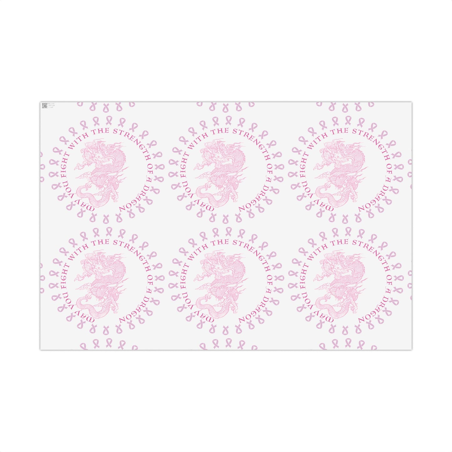 Dragon Strength Gift Wrap Paper — "May You Fight With the Strength of a Dragon" Tattoo Artwork