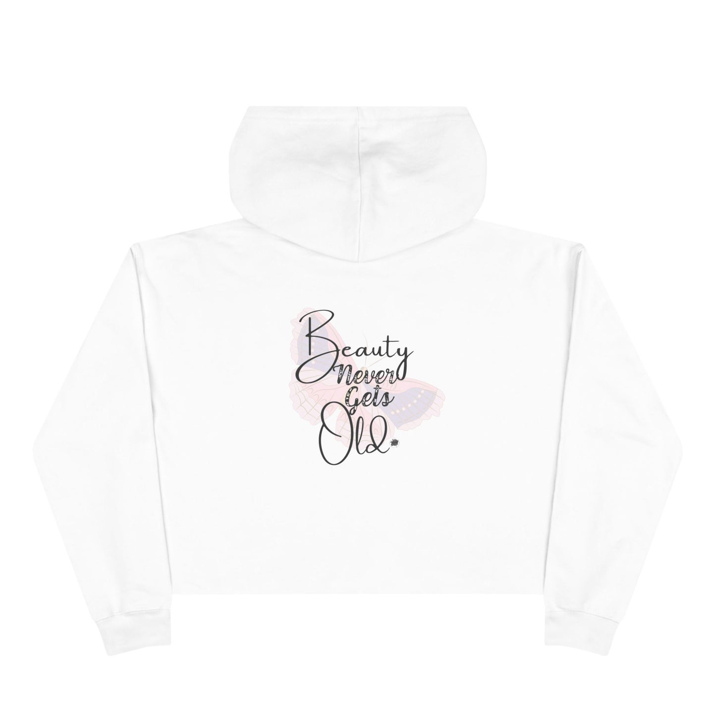 Pretty Bunny Vintage Artwork - Beauty Never Gets Old - Hoodie Cropped