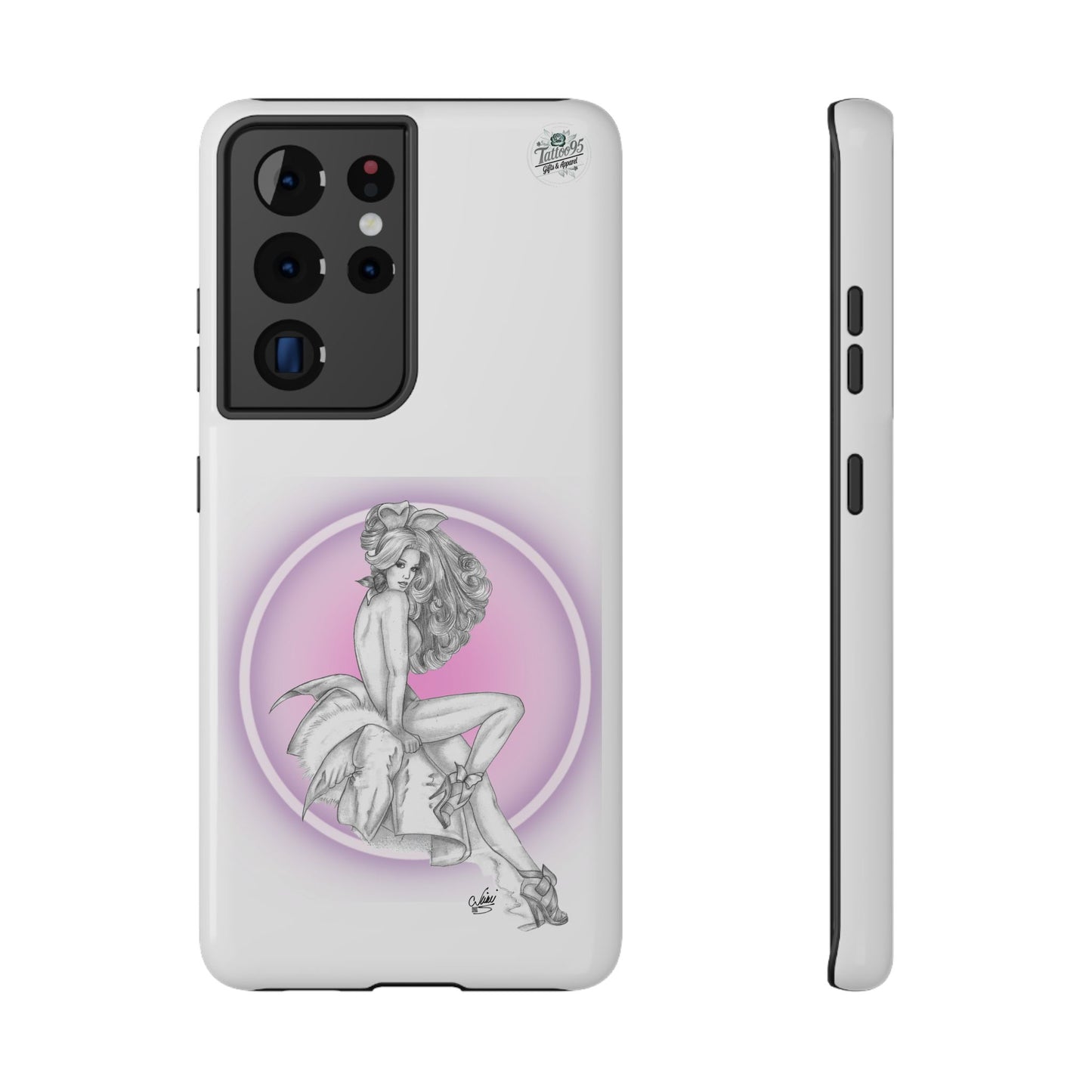 Pretty Bunny Vintage Artwork - Samsung Galaxy Phone Case