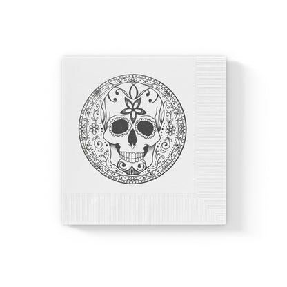 Sugar Skull - Cocktail Napkins — Day of the Dead Party Napkins