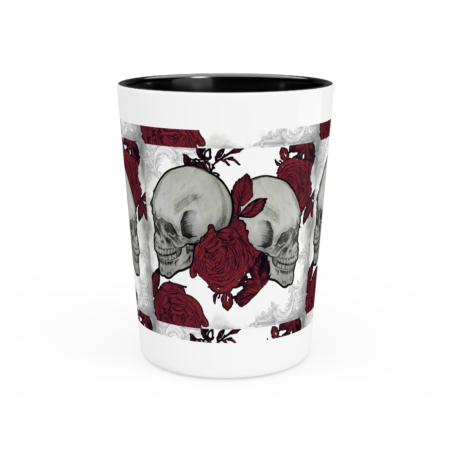 Skulls and Roses - Ceramic Shot Glass