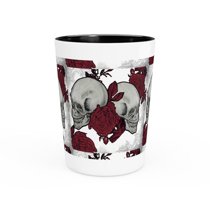 Skulls and Roses - Ceramic Shot Glass