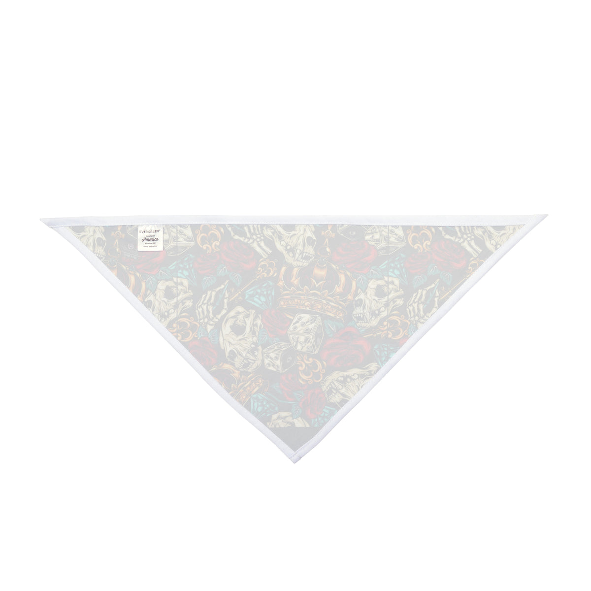 Skull & Roses Crown Pet Bandana — Edgy Rocker Dog Scarf