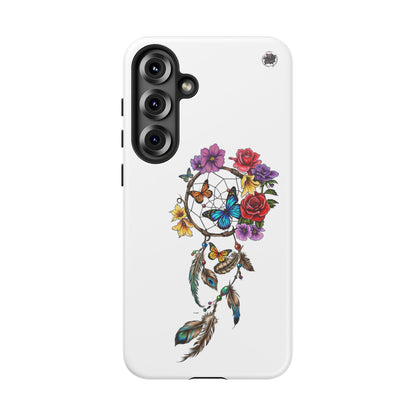 Dreamcatcher &  Butterflies White — Tough Galaxy S10-S25 Series Protective Cover
