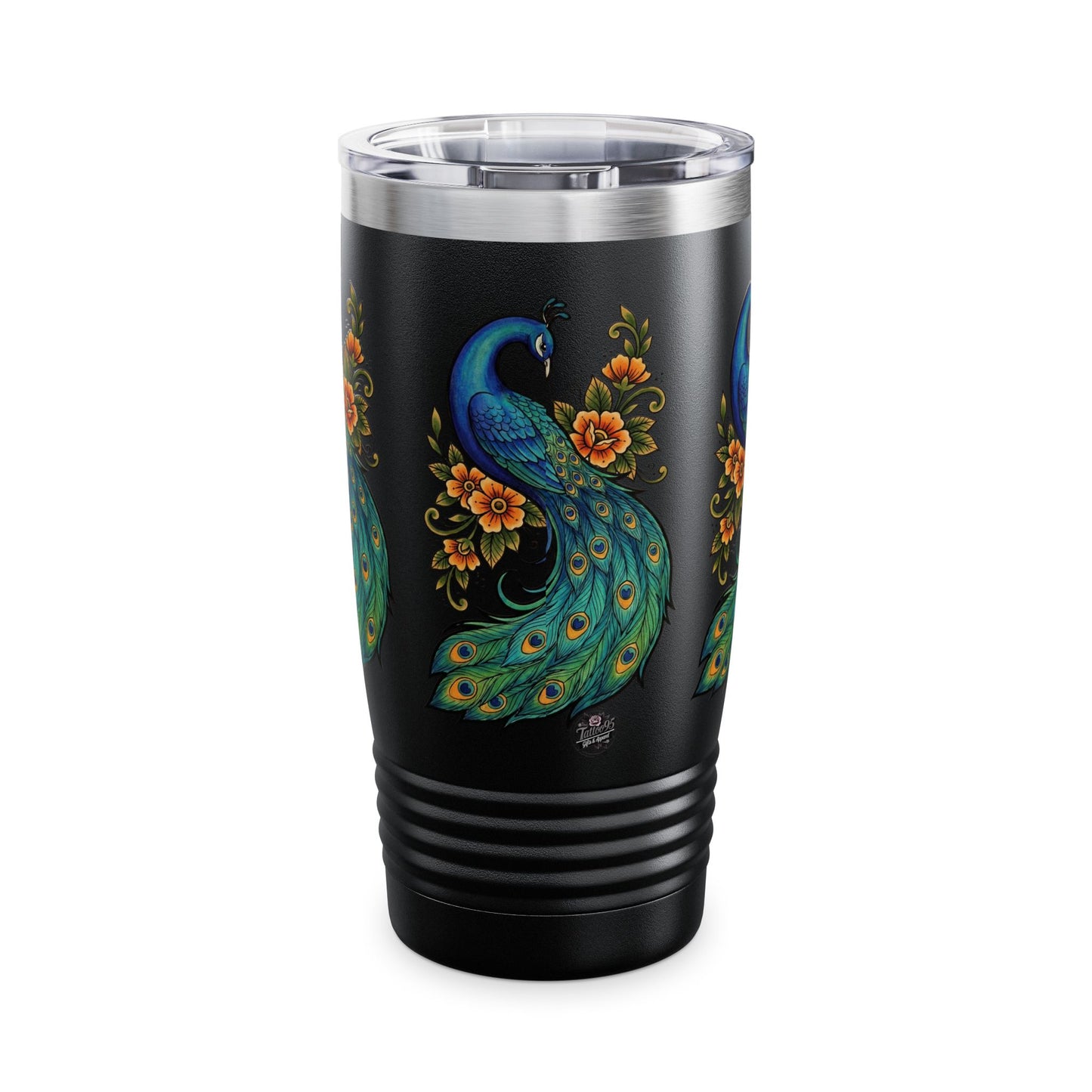 Floral Peacock - Tumbler, 20oz Travel Mug