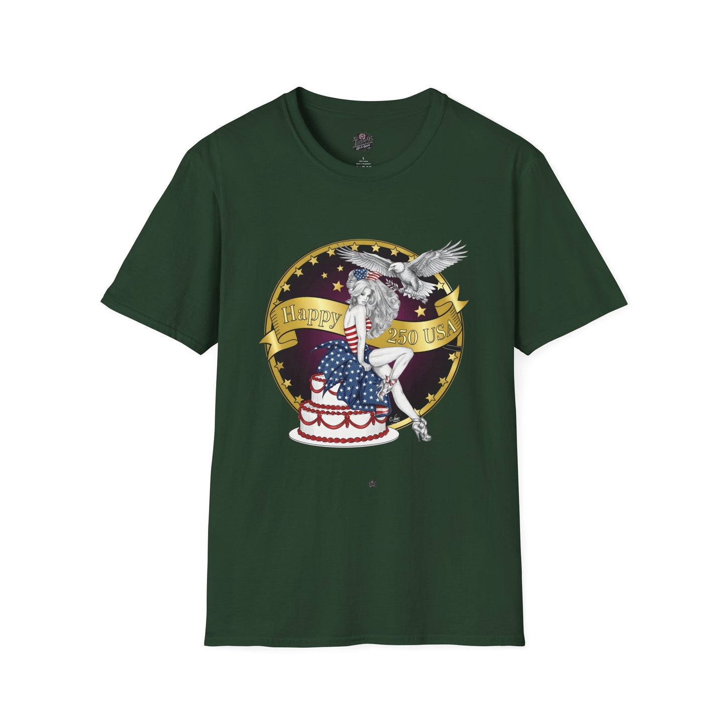 Patriotic '250 Years of Faith in the USA' T-Shirt — Happy Birthday America